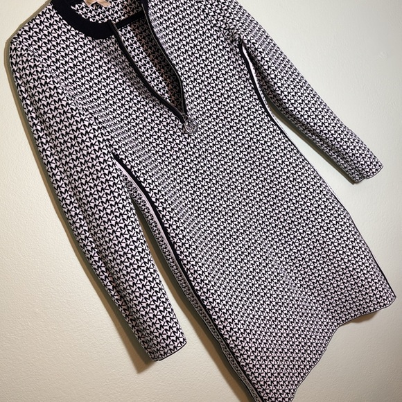 Michael Kors MK Jacquard logo print dress size L - Picture 9 of 13